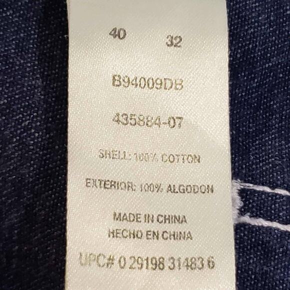 Big Smith Men's Carpenter Bib Overalls Size 40x32 Dark Wash Denim Cotton Farm - Picture 10 of 11